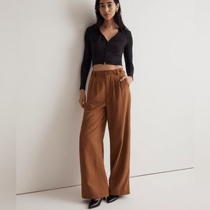 Madewell Harlow Straight Leg High waist pants Womens Acorn Brown Size 2